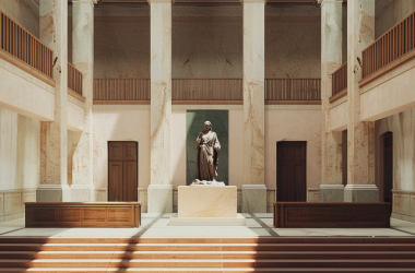 josedelnogal_realistic_image_of_a_Spanish_court_with_the_statue_0d8aa766-d1cd-484e-859f-9cd0926ed015